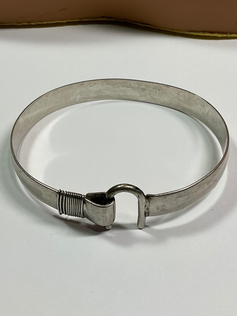 Sterling Silver Hook Bracelet. 2 and 3/4 inches across